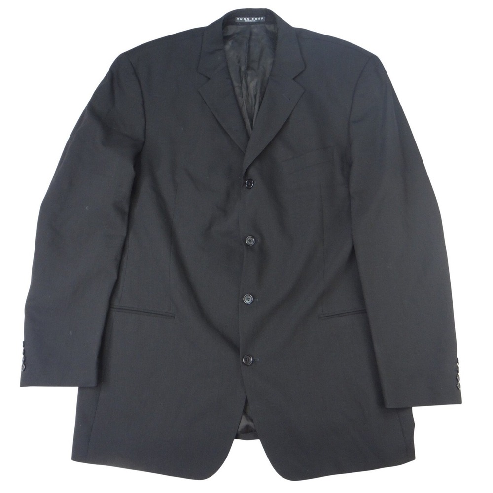 Hugo Boss Barneys New‎ York Mens Charcoal Gray Wool Blend Blazer Jacket
